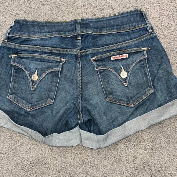 Vintage Y2K HUDSON CROXLEY MID THIGH SHORT - STEEL - Shade A - EUC - Size 25 - Picture 7 of 15